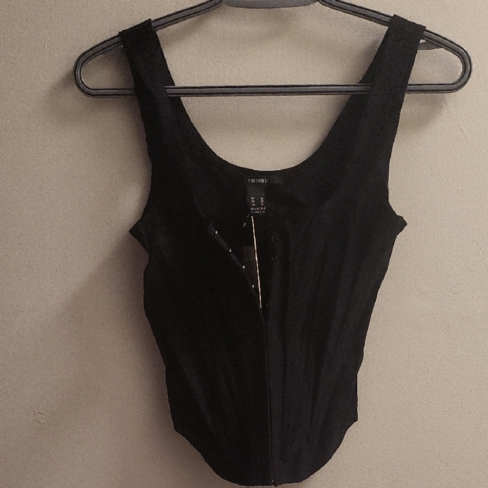 Forever 21 Black Sleeveless Bodysuit